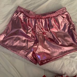 Pink hot yoga shorts size medium new w tags